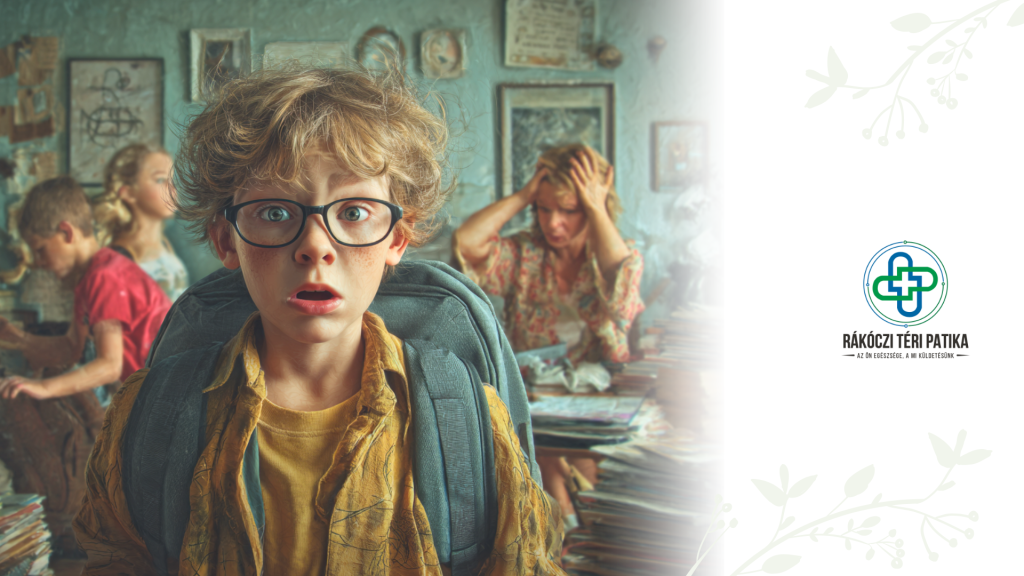 back to school stressful scene at home kids and parents